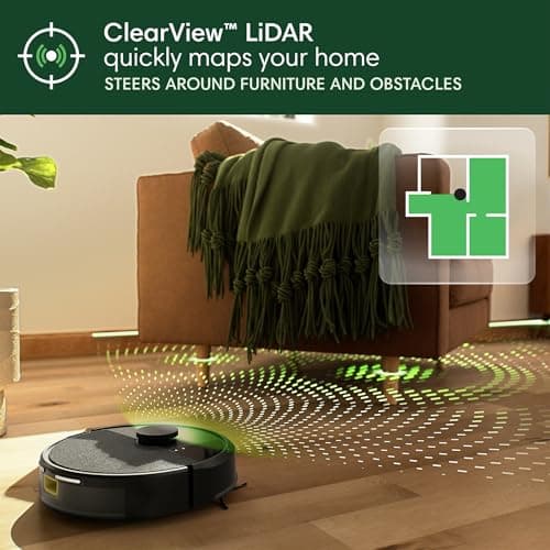 iRobot Roomba 105 Vac Robot Vacuum - Easy to use, Intense Power-Lifting Suction, LiDAR Navigation, Multi-Surface Cleaning, Cleans in Neat Rows, Self-Charging