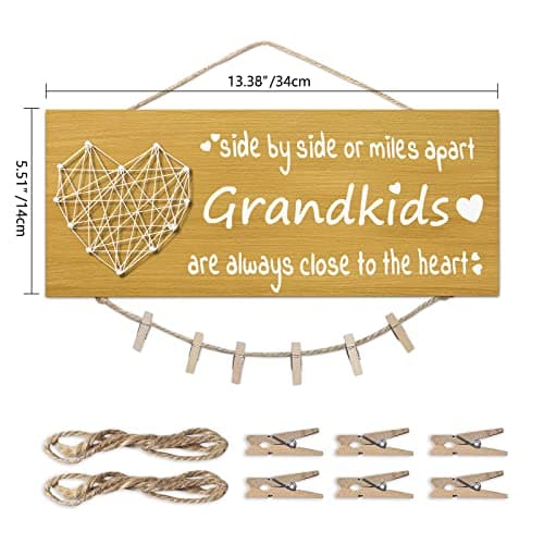 Christmas Gifts for Grandma Grandpa from Granddaughter Grandson - Grandkids Picture Frame for Grandmother Grandfather Grandparent for Mothers Day Fathers Day Grandparents Day Birthday Thanksgiving