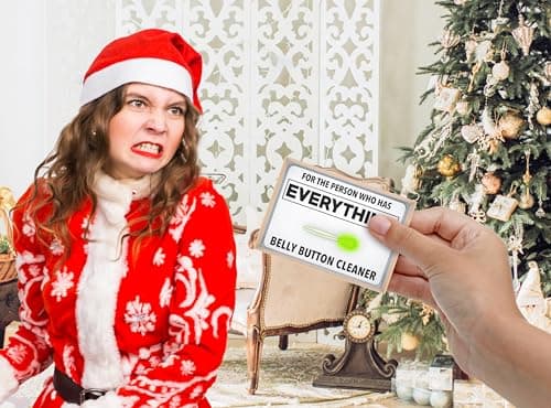 Funny Gifts Belly Button Lint Brush, Christmas Gag Gifts for Adults, Men, Women, Boyfriend, Husband, White Elephant, Secret Santa, Prank Gift for Person who has Everything (Green/Kraft)