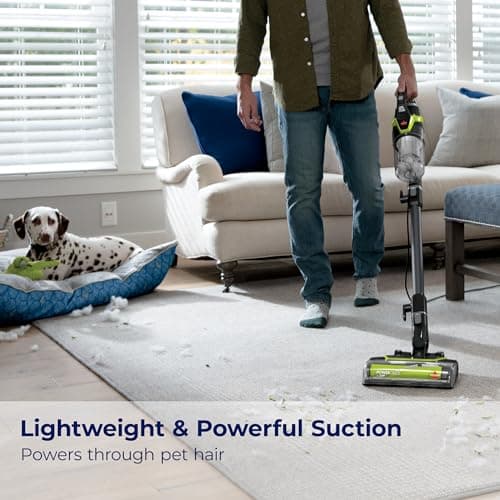 Bissell PowerGlide Slim Corded Vacuum, Powerful Pet Hair Pickup on Carpet & Hard Floors, Lightweight Swivel Steering, 3-in-1 Capabilities with Dusting & Crevice Tool, XL Tank, 3070, Black & Green