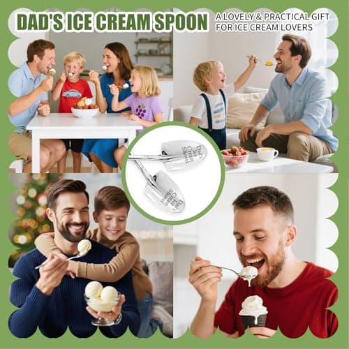 Christmas Gifts for Dad - Funny Stainless Steel Ice Cream Shovel Spoon, Son and Daughter Give Birthday Gifts to Dad Father's Day Gift Thanksgiving Gifts - cute and practical