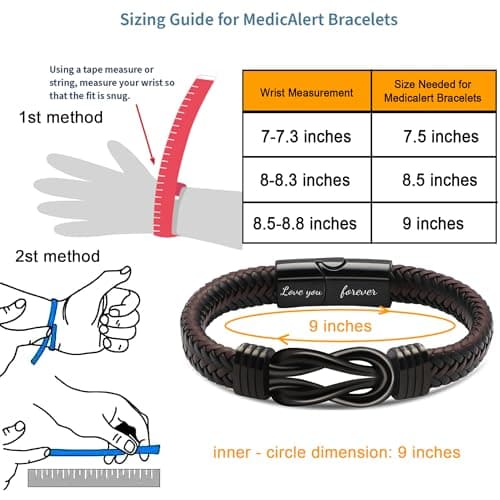 𝗞𝗻𝗼𝘁 𝗕𝗿𝗮𝗰𝗲𝗹𝗲𝘁 𝗚𝗶𝗳𝘁𝘀 𝗳𝗼𝗿 𝗠𝗲𝗻 Brown Braided Leather Stainless Steel Infinity Bracelets Lettering Love You Forever Gifts for Son Grandson Husband Boyfriend Brother Always Linked Together