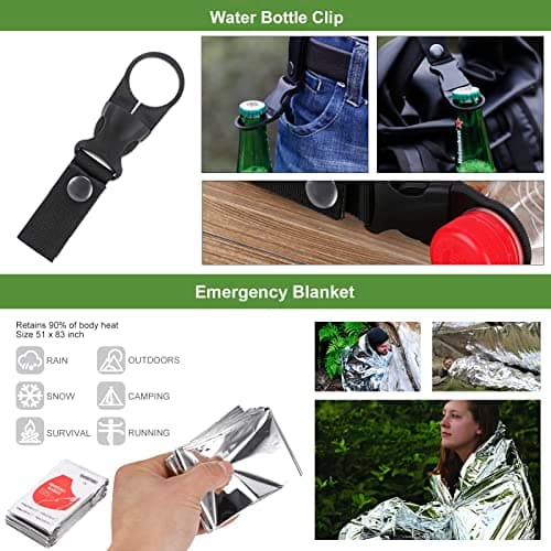 Survival kits 17 in 1, Emergency Survival Gear and Equipment, Cool Gadgets for Men Camping Fishing Hunting Outdoor