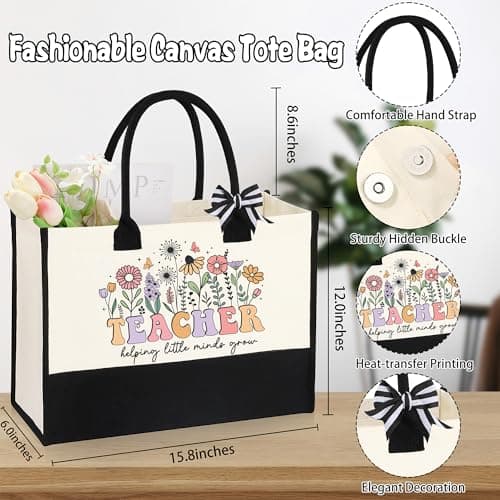 Teacher Gifts for Women, Christmas End of Year Thank You Appreciation Retirement Gifts for Teachers Women Basket Set of 9