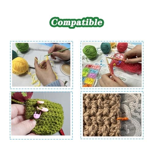 150 Pieces Knitting Crochet Locking Stitch Markers Stitch Needle Clip Counter 10 Colors (Color Ship Randomly)