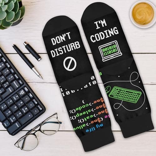 Funny Job Socks for Boss & Manager, Nerds, Programmers, Quilters – Christmas Gifts, Stocking Stuffers for Men & Women