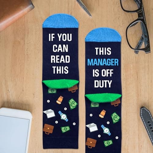 Funny Job Socks for Boss & Manager, Nerds, Programmers, Quilters – Christmas Gifts, Stocking Stuffers for Men & Women