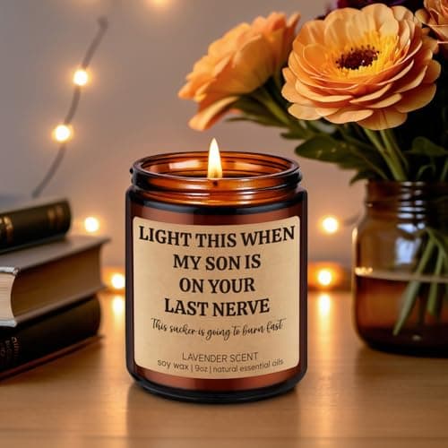 GSPY Scented Candle, Daughter in Law Gifts - Christmas, Birthday Gifts for Daughter in Law, Sons Girlfriend - DIL Present from Mother in Law - Funny Wedding, Bridal Shower Presents for Future New DIL