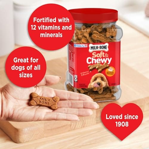 Milk-Bone Soft & Chewy Chicken Recipe Dog Treats, 25 Ounces (1 Count)