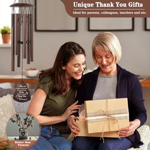 Thank You Gifts for Women Men, 32" Wind Chimes Thank You Gifts, Appreciation Gifts for Employee Coworkers Colleague Teachers Nurses, Thanksgiving Day Gifts for Family Friends
