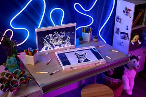 Crayola Ultimate Light Board - White, Kids Drawing Tablet, Holiday & Christmas Gifts, LED Drawing Board, Sketching Art Projector, Toys for Boys & Girls, 6+