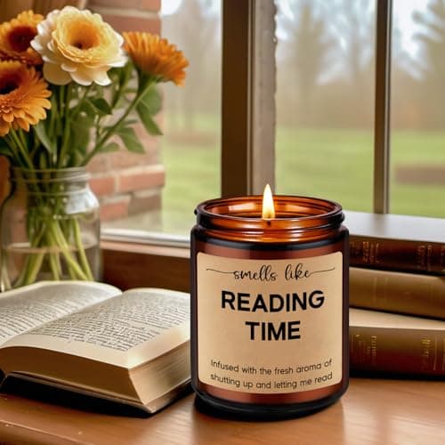 GSPY Reading Candle, Book Lovers Gifts, Readers, Bookish Present - Reading Accessories, Cute Reader Present - Funny Christmas, Birthday Gifts for Book Lovers Women, Bookworm, Librarian, Men, Booklover