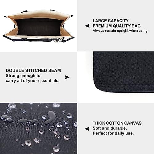 Craftique Dog Mom Tote Bag Gifts for Women, Dog Mom Birthday Gifts for Dogs Lovers, Practical Tote Bag for Shopping Travel Picnic, 17” x 6.7” x 12.5”