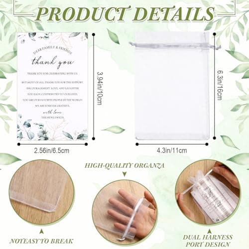 Sliner 50 Set Wedding Favors for Guests Bulk 2oz Acrylic Take a Shot We Tied the Knot Shot Glasses with Thank You Cards Organza Bags for Guest Souvenirs Wedding Gifts Newlyweds Bridal Shower Party