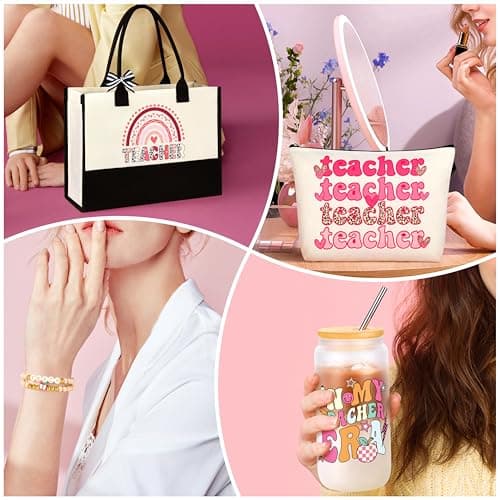 Teacher Appreciation Gifts, Teacher Valentine Christmas Gifts Ideas Basket Set of 5