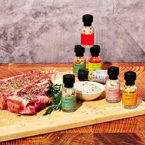 Smokehouse by Thoughtfully Ultimate Grilling Spice Set, Grill Seasoning Gift Set Flavors Include Chili Garlic, Rosemary and Herb, Lime Chipotle, Cajun Seasoning and More, Pack of 20