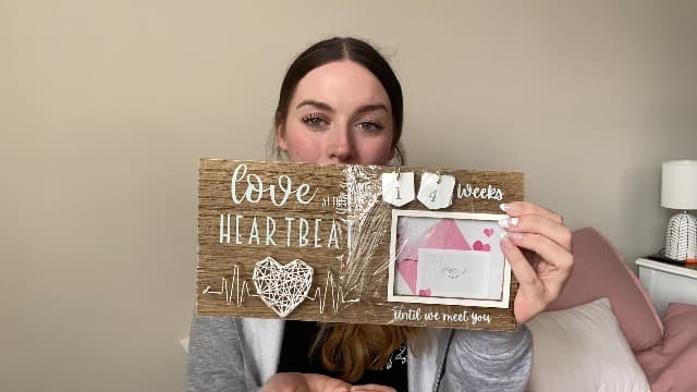 Baby Sonogram Picture Frame with Countdown Weeks - Standard 4"x3" Ultrasound Photo - Pregnancy Announcements Ideas - Gender Reveal Baby-Shower Gift - New Mom Expecting Parents to Be Keepsake Gifts