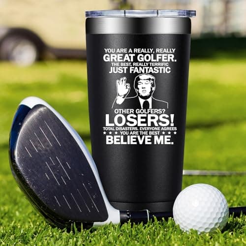 SpenMeta Golf Gifts for Men, Dad, Grandpa - Christmas Fathers Day Golf Gifts for Dad - Great Golfer Player Present - 20oz Golfer Tumbler Cup