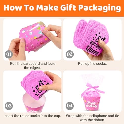 HAPPYPOP 50th Birthday Gifts for Her - Funny Socks for Women in Their 50s, 50 Year Old Birthday Gift