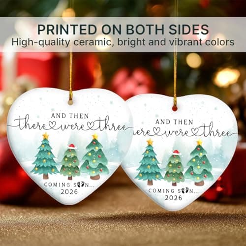 Pregnancy Ornament, Unique Pregnancy Gifts for Expecting 2026, Thoughtful Pregnant Ornaments for Mom Dad Wife Husband, Adorable Christmas Ornaments for Tree Decorations