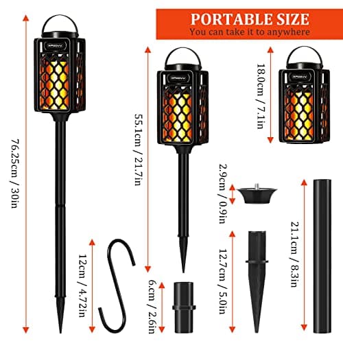 Outdoor Bluetooth Speakers Waterproof Portable Led Flame Speaker with Torch Atmosphere 10w Enhanced Bass for Patio Porch Garden Home Backyard Decor, Gifts for Men Women Couples Dads Moms