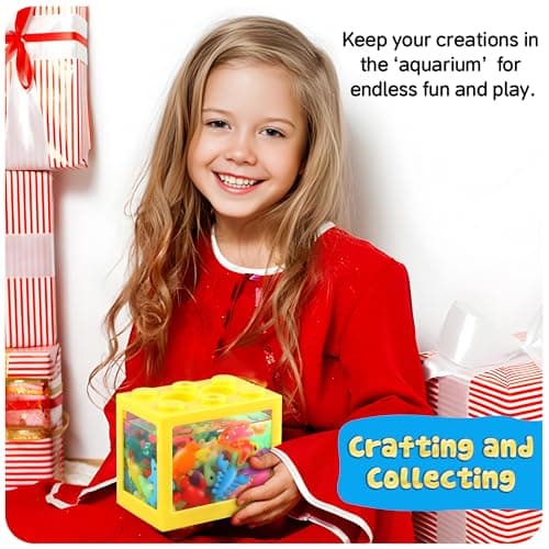 wookidel Magic Water Elf Toy Kit, Aqua Fairy Water Gel Kit with 20PCS Magic Gels and Animal Molds, Gift for Christmas, Easter, Birthday,Creative Art Craft Kits for Girls Boys 6 7 8 9 10 Year Old