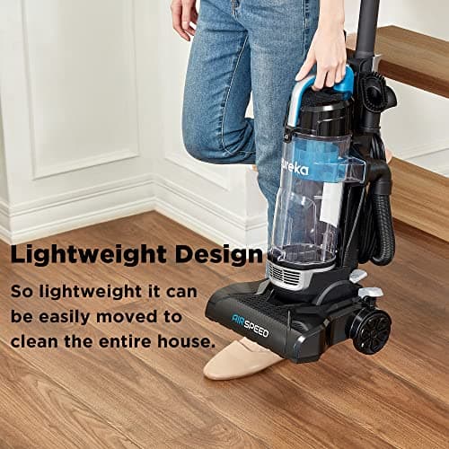 Eureka NEU10AE5 Powerful Bagless Upright Vacuum Cleaner Carpet and Floor, AirSpeed Ultra-Lightweight Vacuum Cleaner, w/ Replacement Filter, Blue