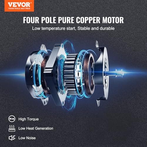 VEVOR 7 CFM Dual Stage HVAC Vacuum Pump, 1/2 HP Rotary Vane Vacuum Pump with Oil Bottle, for HVAC Repair, Refrigeration Maintenance, Resin Degassing, Compatible with R12, R22, R134a, R410a Refrigerant