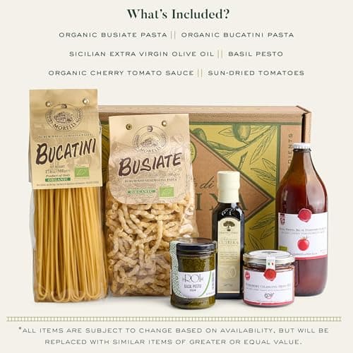 Mercato di Bellina Italian Food Gift Basket, La Cucina Italiana - A Vegan-Friendly, All-Natural Pasta Gift Basket, Gourmet Present for Foodies, Anniversary, Holiday or Celebration