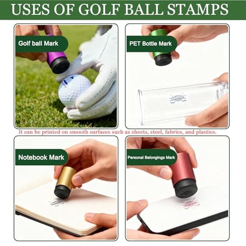 Personalized Golf Ball Stamp 12mm/0.47" Custom Golf Balls Stamper with Name Logo Monogram Initials Text Customized Self-Inking Stamp Marker Gifts for Men Golfer Dad Husband Boyfriend
