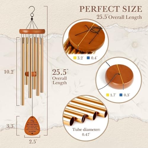 SteadStyle Happy Anniversary Decorations for Couples, Parents, Husband, Wife, Wedding Anniversary Keepsake Wind Chimes