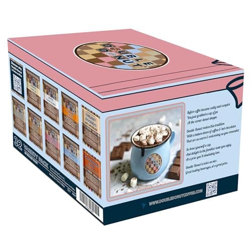 Gourmet Hot Cocoa Mix Variety Pack - Classic, Chocolate Raspberry, Salted Caramel, & Peppermint Hot Chocolate Mix Sets - 32 Count