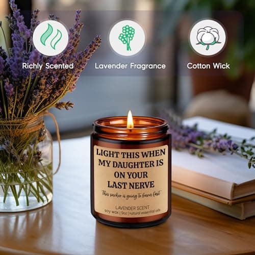 GSPY Scented Candle - Son in Law Gifts - Christmas, Birthday Gifts for Son in Law - SIL Present from Mother, MIL, Father - Funny Wedding, Stocking Stuffers, Anniversary Ideas for Future Adult SIL