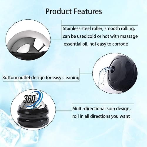 Cold Massage Roller Ball - Gifts for Men Women Teens Boys，Stays Cold for 6 Hours, Home Office Travel Essentials,Sports Fitness Relaxations Gift,Rapidly Relieve Muscle Pain and Tension