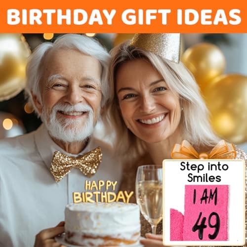HAPPYPOP 50th Birthday Gifts Ideas - 50 Year Old Gift Socks for Women Men Friends, Turning 50 Gifts
