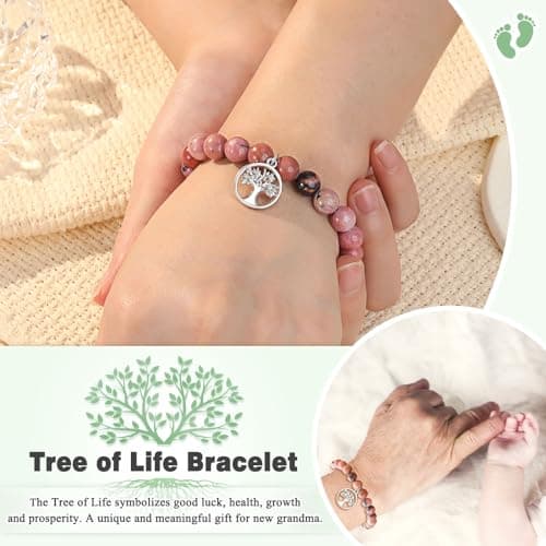 UNGENT THEM Tree of Life Bracelet for Women, Gifts for Grandma, Nana, Mother in Law, Mom, Gigi, Mimi, Aunt, Sister in Law, Teacher, Birthday Christmas Wedding Mothers' Day Gifts