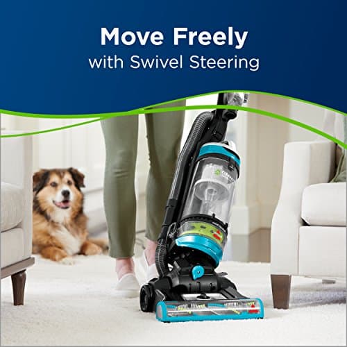 Bissell 2254 CleanView Swivel Rewind Pet Upright Bagless Vacuum, Automatic Cord Rewind, Swivel Steering, Powerful Pet Hair Pickup, Specialized Pet Tools, Large Capacity Dirt Tank, Teal