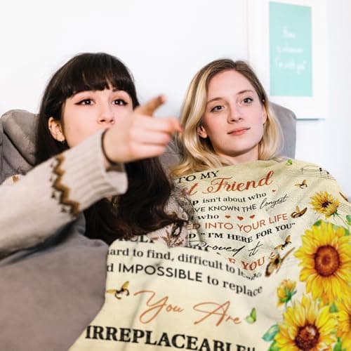 Best Friend Birthday Gifts for Women, Bestie Gifts for Women, Best Friends Blanket, Gift for Best Friend Woman, BFF Bestie Bday Presents Idea, to My Bestie Throw Blanket 60"X50"