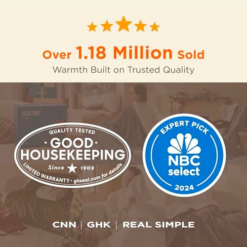 Bedsure Heated Blanket Throw Blanket - Fast Heating Electric Blanket, GentleSoft Flannel Heated Throw with 4 Time Settings, 6 Heating Settings, Warm Gifts for Grandma (50x60 inches, Grey)