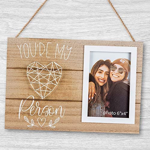 You're My Person Best Friends Picture Frame - Friend Birthday Gift for Women, BFF, Bestfriend, Besties - Long Distance Friendship for Soul Sisters, Big Sis - 4x6 Inches Cute Photo