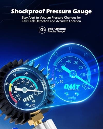 Orion Motor Tech Coolant Vacuum Refill Kit, 13pc Radiator Cooling System Tool Set with Conical Adapter 4 Round Adapters for Leak Detection Cooling Refill, Vacuum Coolant Fill Kit with Splashproof Hose