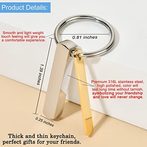 Thick And Thin Keychain for Best Friend, Women & Men, Sentimental Friends Gifts, Sisters Tribe Friendship Gift