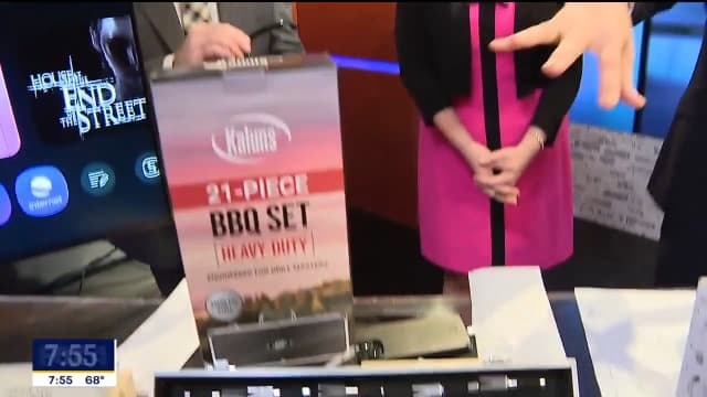 Kaluns Grilling Accessories, Birthday Gifts for Men Grilling Gifts, Heavy Duty Stainless Steel BBQ Grill Tools Set for Outdoor Grill with Aluminum Case and Apron, Husband Dad Gifts for Christmas