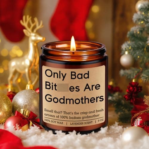 Fairy's Gift Candles, Godmother Gifts, God Mother Proposal Gifts for Women Best Friends, Godparent Day Christmas Godmother Proposal, Godmom Presents, Funny God Mom Presents for Her Bestie Sister Aunt