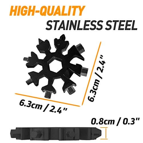 Stocking Stuffers Gifts for Men 18-in-1 Snowflake Multitool, Christmas Birthday Gifts for Men Dad Husband Him Grandpa, White Elephant Gifts for Dad Who Have Everything, Cool Gadgets Tools