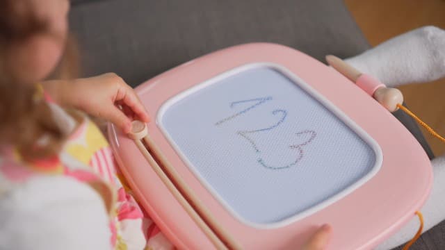 Toddlers Toys Ages 1-3, Magnetic Drawing Board, Doodle Board Pad Learning and Educational Toys for 18 Months Baby 1-3 Yr Kids Birthday Gifts - Blue