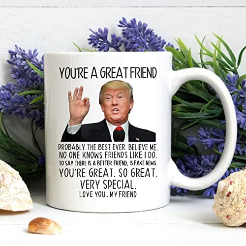 Aurahouse You're A Great Friend 11 Oz Coffee Mug, Christmas Gifts for Friends Men Women, Birthday Gifts for Best Friend, Funny Father's Day Gift Friends Present Ceramic Cup