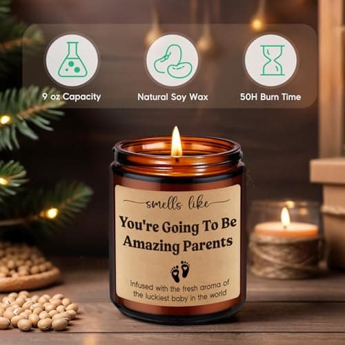 GSPY Candles, New Parents Gifts for Couples, Mom to be, New Dad - Christmas, Pregnancy, Congratulations 1st Baby, Gender Reveal Gifts for Parents to be, First Time Dad, Expecting Mom, Pregnant Mommy