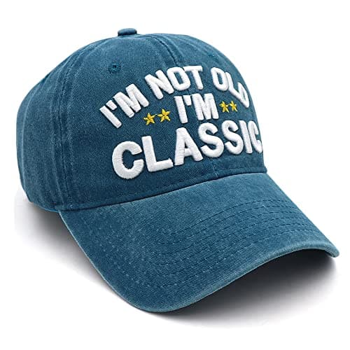 Funny Retirement or Birthday Gifts Hats for Men Women,I'm Not Old Classic Baseball Cap Gag Gifts for Dad Grandpa Old Man