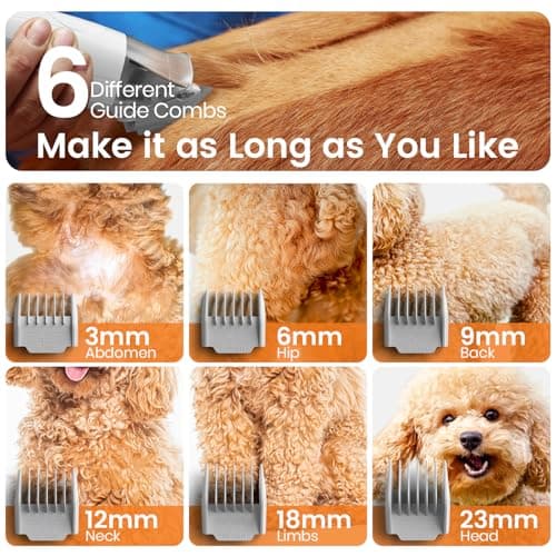 oneisall Dog Grooming Vacuum, Pet Grooming Vacuum with Clipper Nail Grinder, 1.5L Dust Cup Dog deshedding Brush with 7 Tools for Shedding Pet Hair, Home Cleaning(Blue)